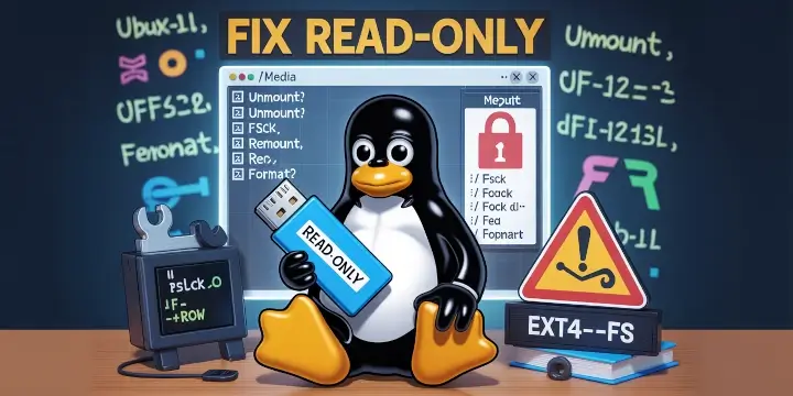 fix USB read-only mode Linux